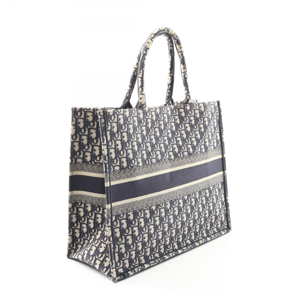 Dior BOOK TOTE Oblique Canvas Bag Navy Blue Beige - Picture 2 of 8